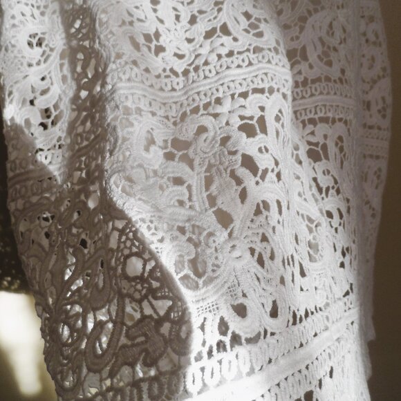 RALPH LAUREN Women White Crochet Lace dress - size 12 - Picture 7 of 13